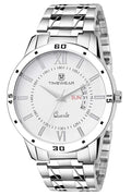 Analog Day Date Functioning Stainless Steel Chain Watch for Men | Best analog watch for men | Stainless steel watch